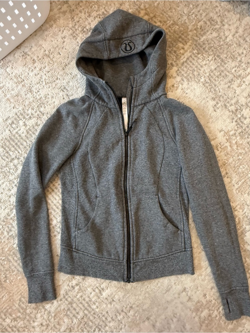 lululemon athletica Gray Full-Zip Hooded Sweatshirt